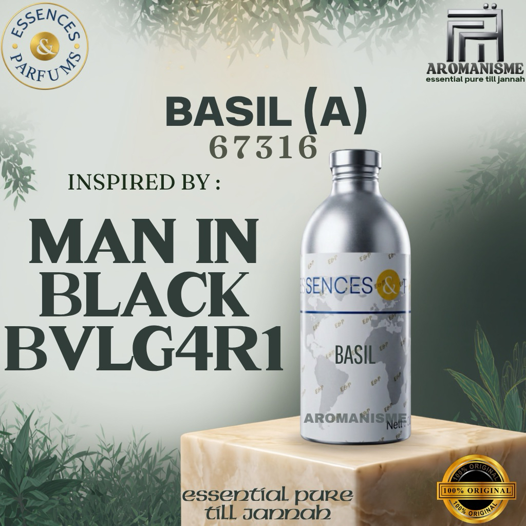 Bibit Parfum Bulgari Man In Black By Essences Basil Grade A Segel 500Gram