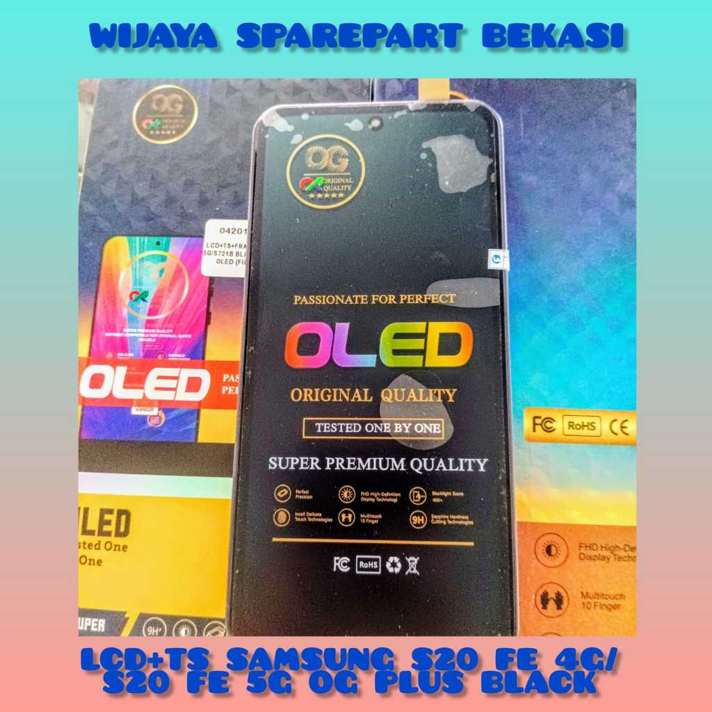 LCD TOUCHSCREEN + FRAME SAMSUNG S20 FE 4G/S20 FE 5G OG OLED BLACK