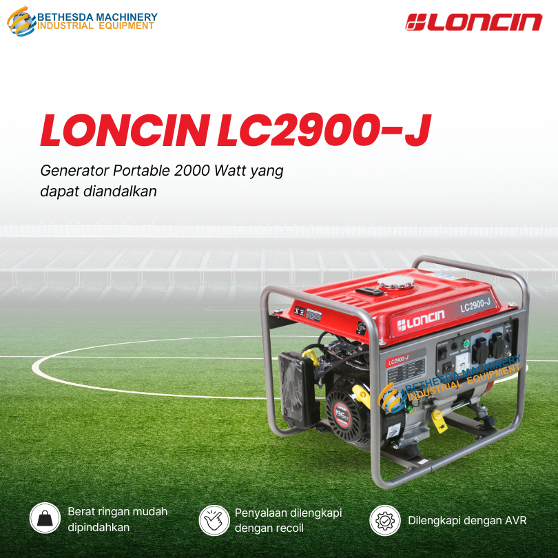 Genset 2000 watt Loncin LC2900-J Genset Portabel 1 Phase Avr Tarikan