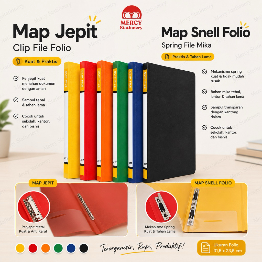 Map Jepit Plastik Tebal Kaku Clip File Snell Press Spring Map Besi Plastik Tebal Kaku Map Klip Orany