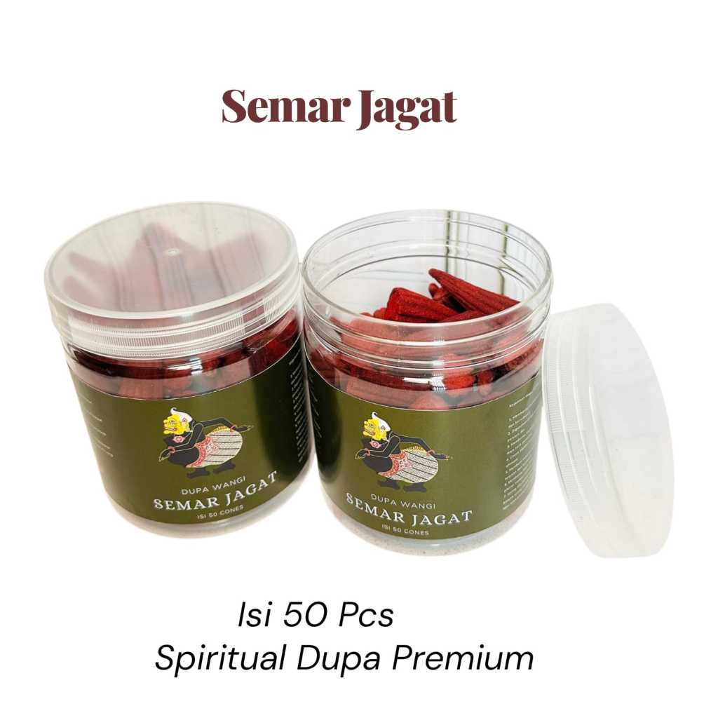 Tokolestari.Id Dupa Kerucut Premium Semar Jagat Aroma Tradisional Warna Merah Isi 50Pcs