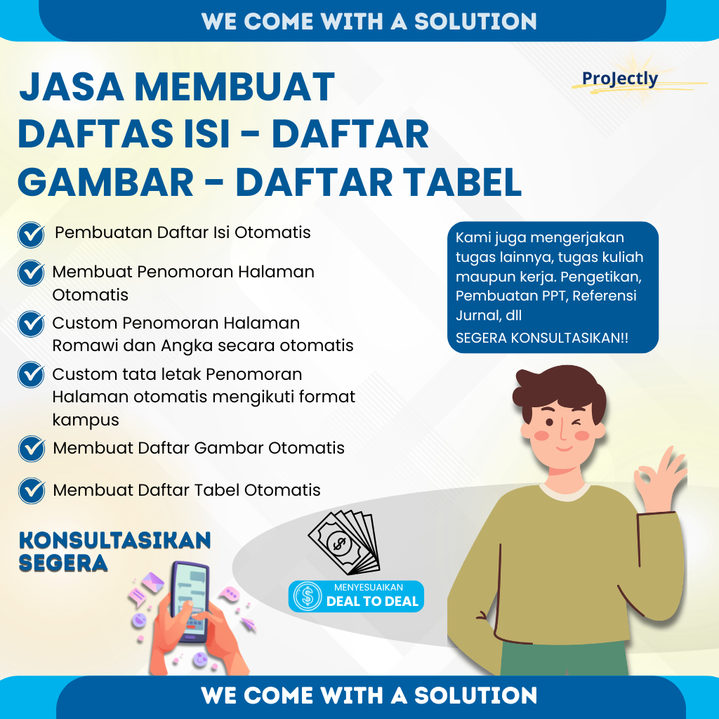 Jasa Pembuatan Daftar Isi Skripsi | Penomoran Halaman Otomatis | Daftar Gambar Skripsi | Daftar Tabe