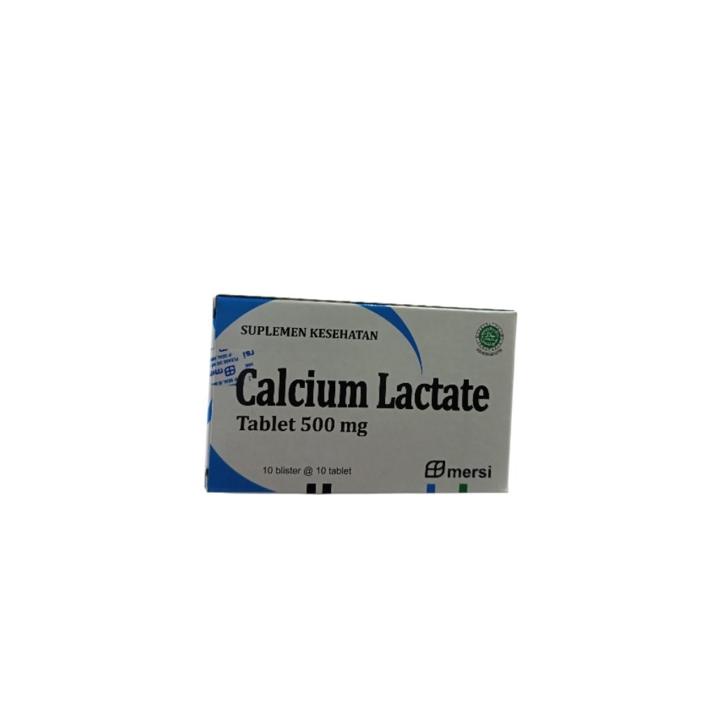 Calcium Lactate Tablet 500 mg Untuk Tulang Dan Gigi Box Original