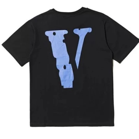 Kaos Oversize VLONE LOGO Blue V Hype Streetwear Comfortable Couple Tee