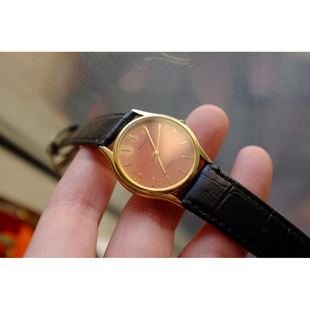 Seiko Dolce SGP 30 Microns Patina Natural Beauty Salmon Dial