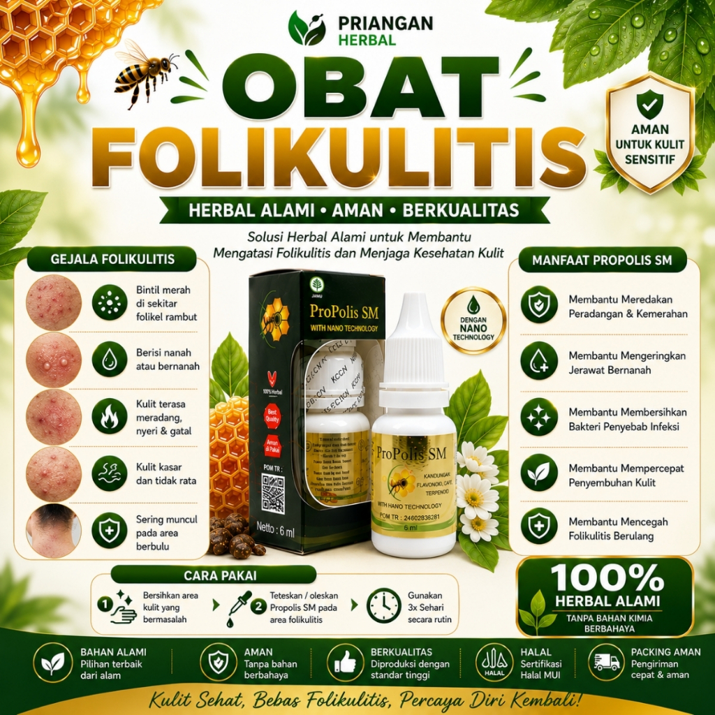 Obat Folikulitis, Radang Folikel Rambut, Jerawat di Kepala, Jamur Kepala, Psoriasis Kepala, Borok di