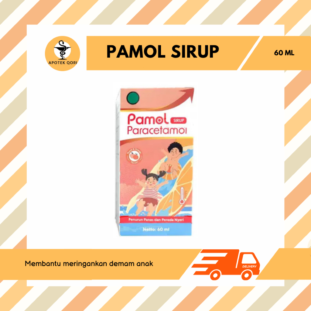 PAMOL SIRUP 60 ML / MERINGANKAN DEMAM ANAK / PARACETAMOL SIRUP ANAK