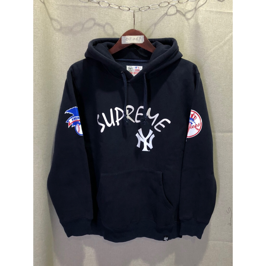Hoodie Jumper Supreme X MLB NY Yankees