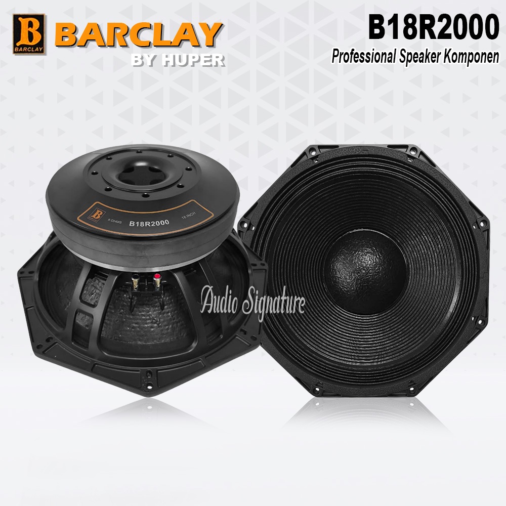 Komponen Speaker 18 Inch BARCLAY B18R2000 | B18 R2000 Coil 6 Inch Double Magnet Original