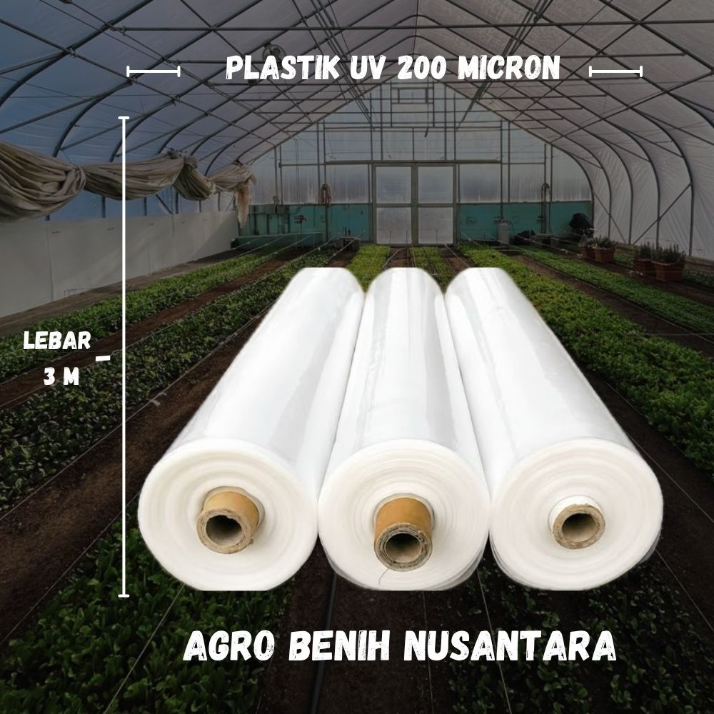 Plastik UV 200 Micron HERCULES Putih Lebar 3 Meter Untuk Pertanian