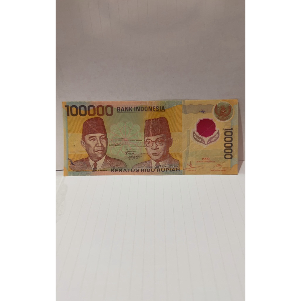 Uang Lama 100000 100.000 polymer plastik