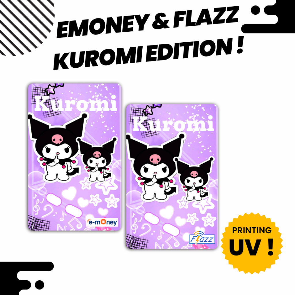 Custom Kartu Kuromi - Support NFC - Kartu Emoney Flazz Gen 2 Support NFC