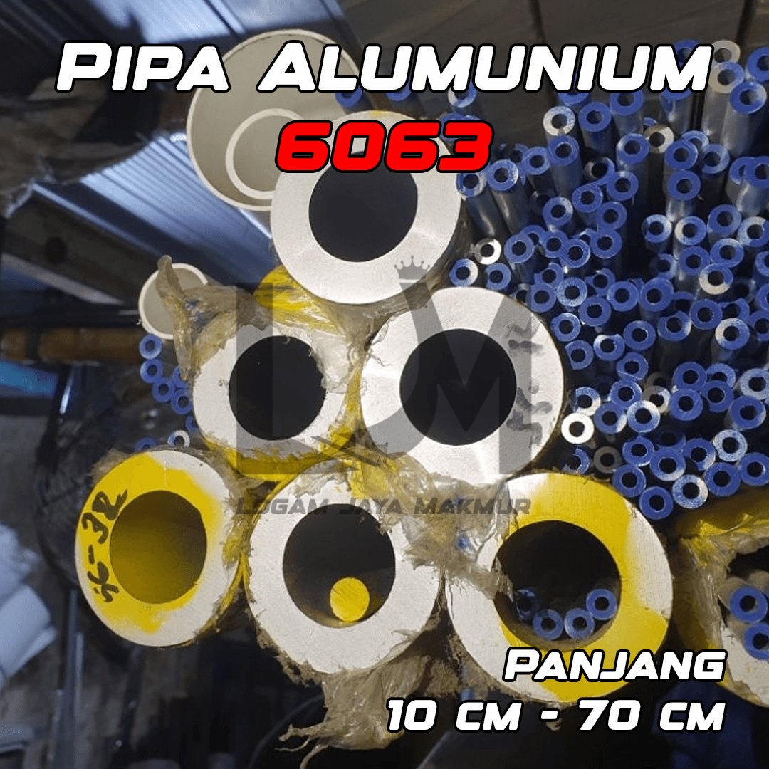Pipa Alumunium / Aluminium 6063 OD 56 mm x ID 32 mm Tebal 12 mm Harga panjang per 10 cm • 15 cm • 20