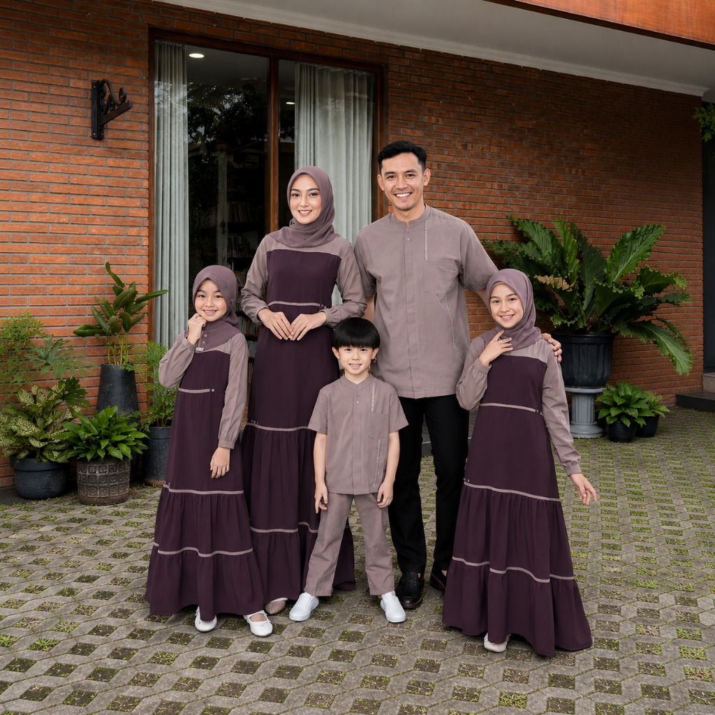 SERAGAM KELUARGA EKSIS 202 PLUM KITTEN ORIGINAL SEPLY ETHICA FASHION DRESS BAJU BUSANA MUSLIM WANITA