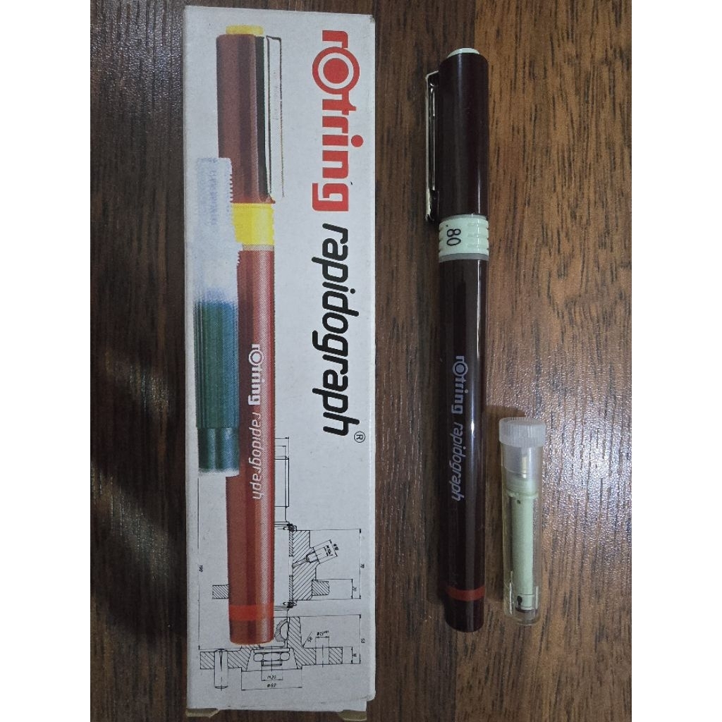 ROTRING Rapidograph Technical drawing pen 0,8mm /  0.8mm rotring complete with box