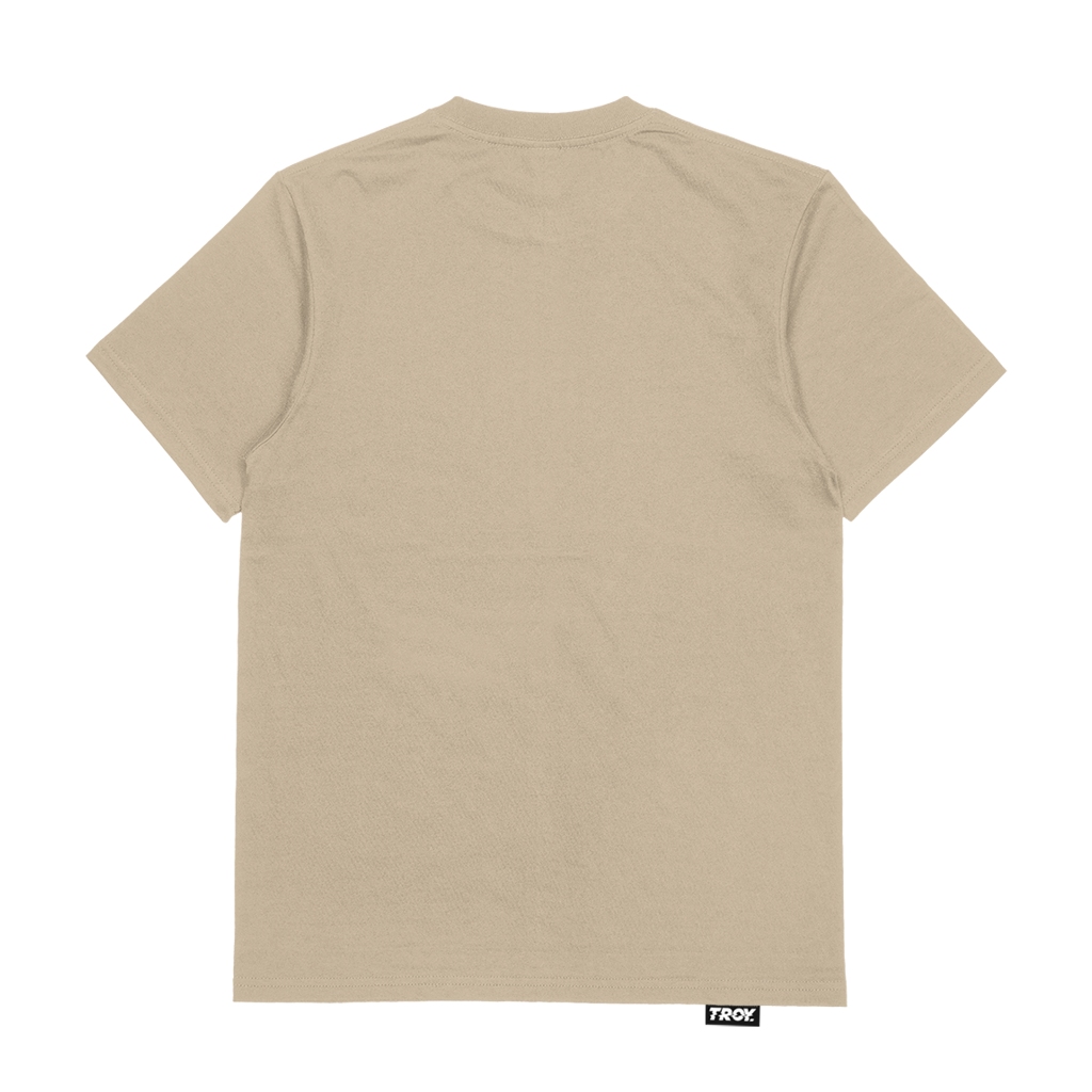 Troy Company T-shirt Beige Summer - Kaos Pria Lengan Pendek Coklat Beige MTD 3653