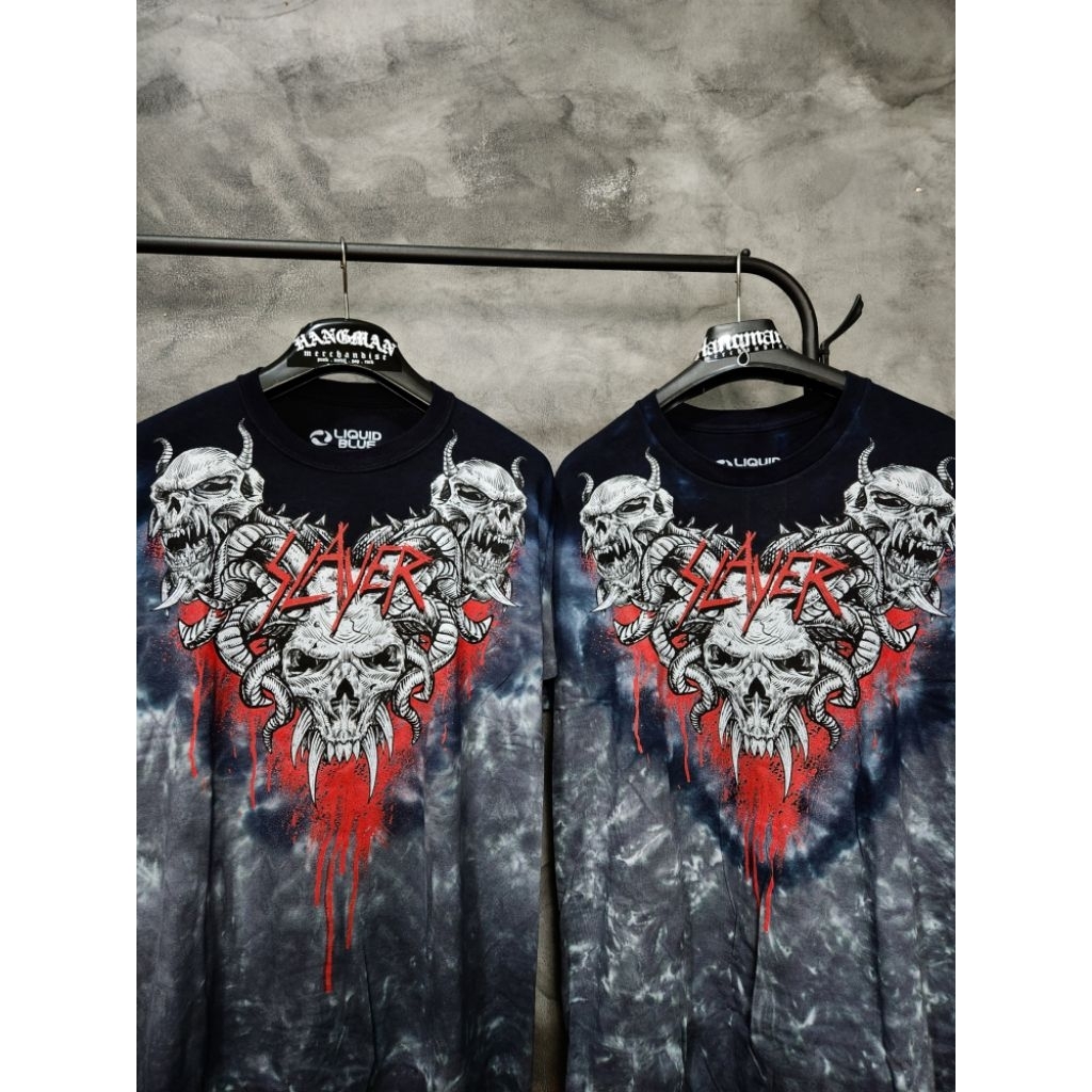 Slayer Official - Hell Awaits Tie Dye Tshirt Kaos Band