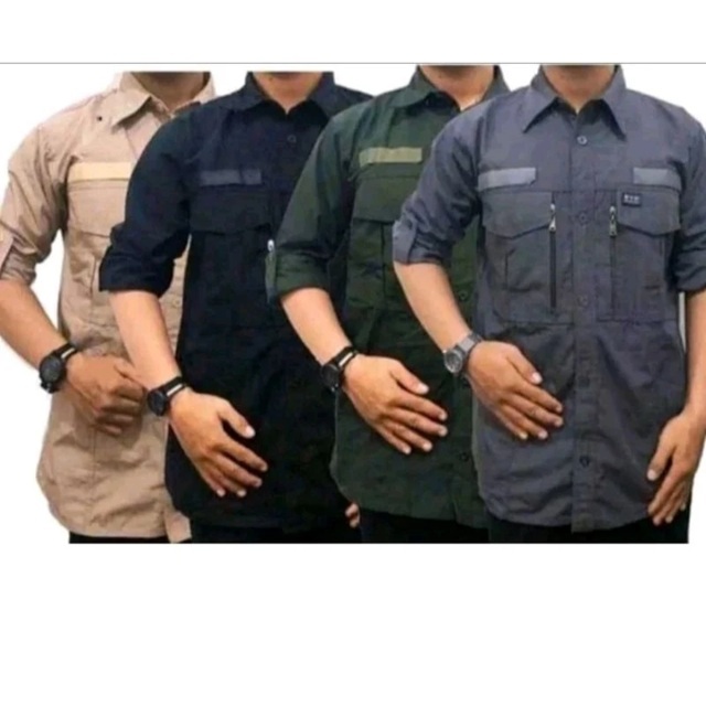 Kemeja Kitanika Pria Tactical Army Ristop Katun