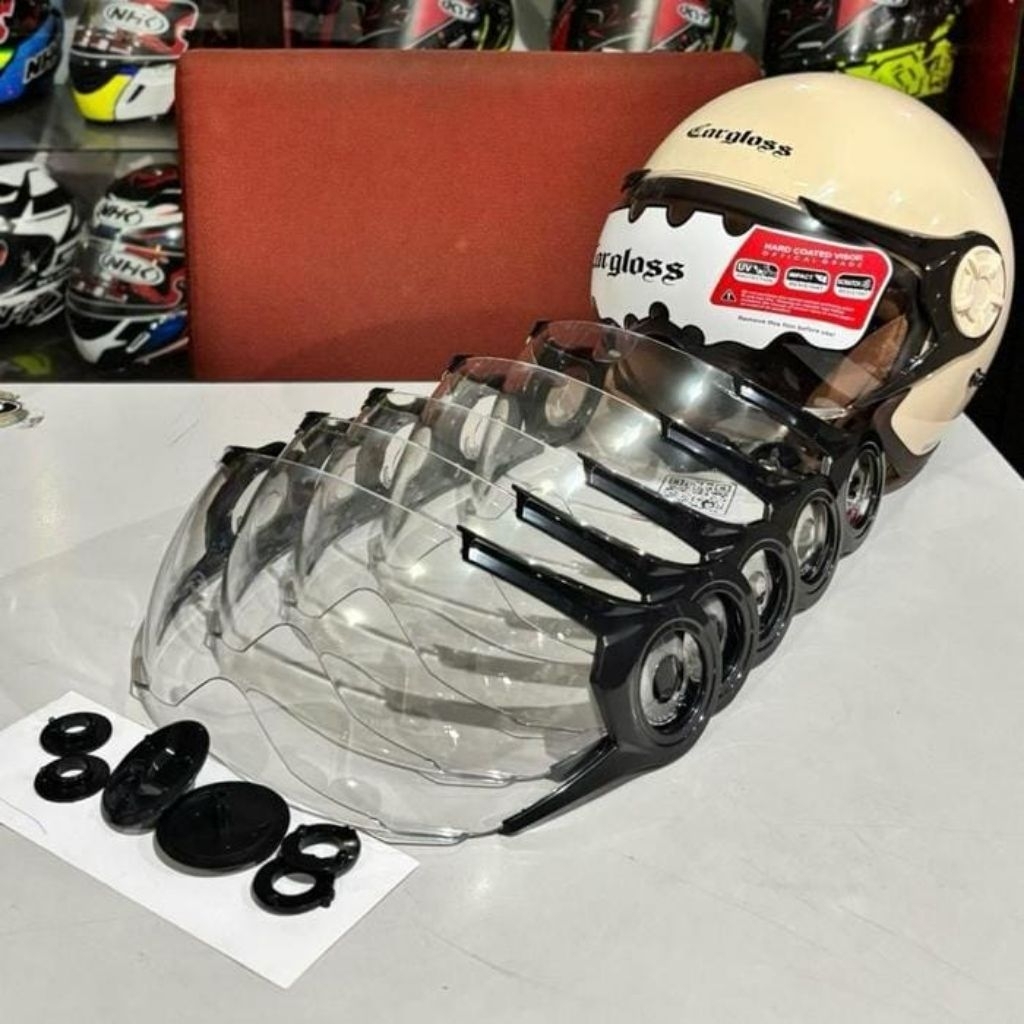 Visor helm cargloss hijab/kaca helm cargloss YRH/Kaca helm cargloss replika