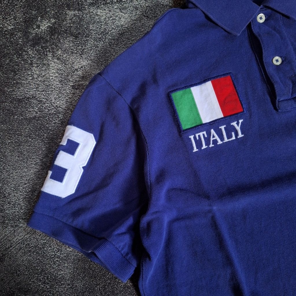 RALPH LAUREN ITALY POLO SHIRT BLUE