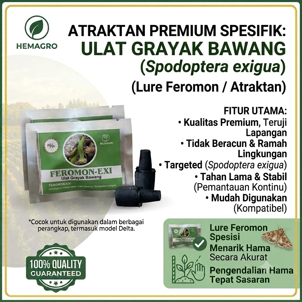 ATRAKTAN PHEROMONE SPESIFIK (FEROMON-EXI) (Spesifik: Spodoptera exigua / Ulat Grayak Bawang)