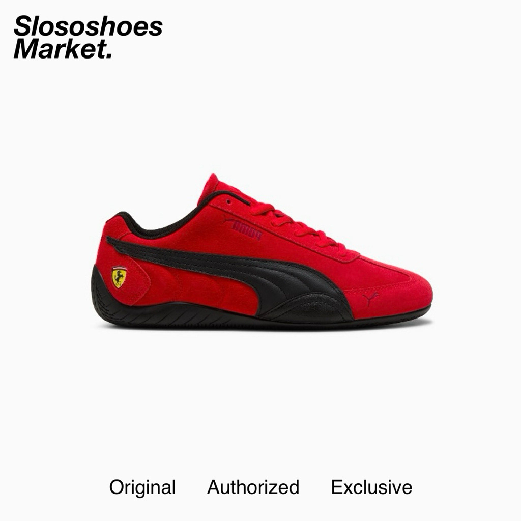Sepatu Sneakers Speedcat OG Ferrari Unisex Rosso Corsa PUMA Black