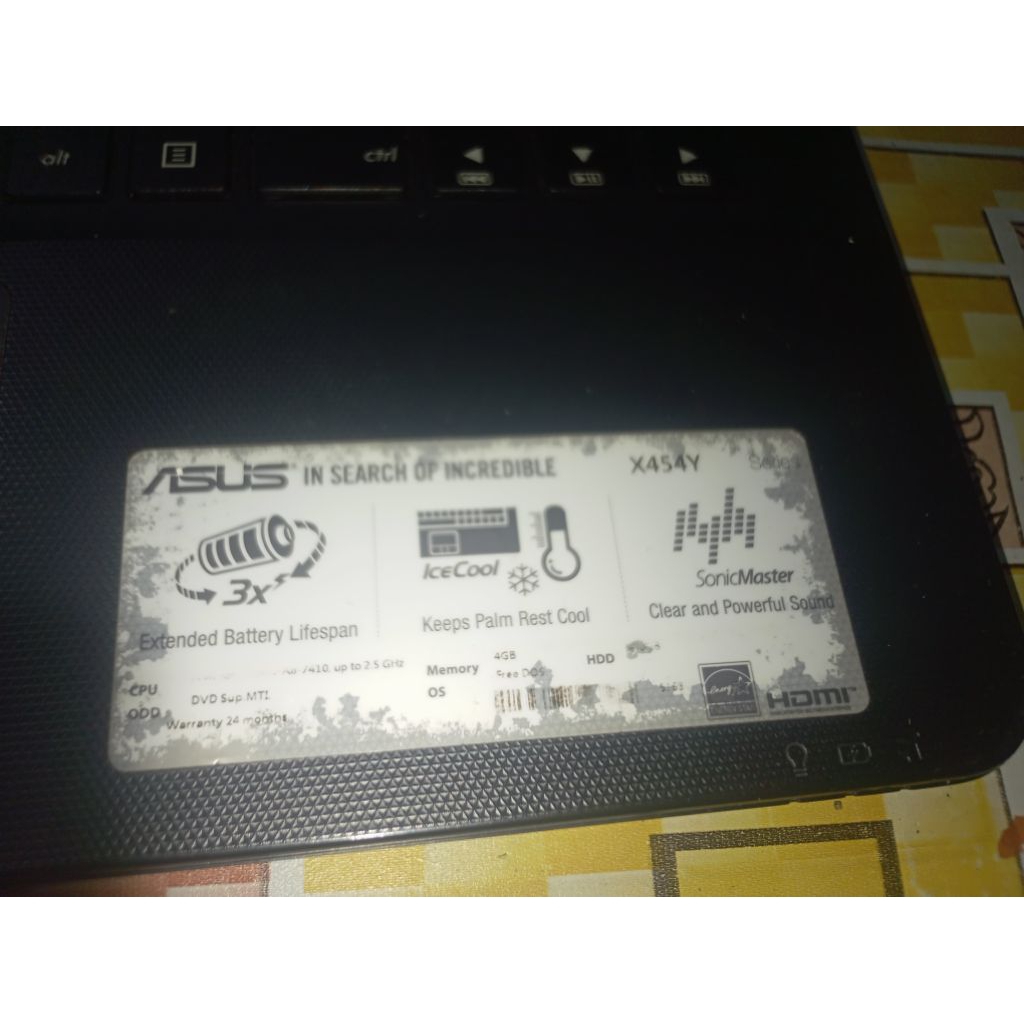 Mobo Asus X454Y Amd A8 normal
