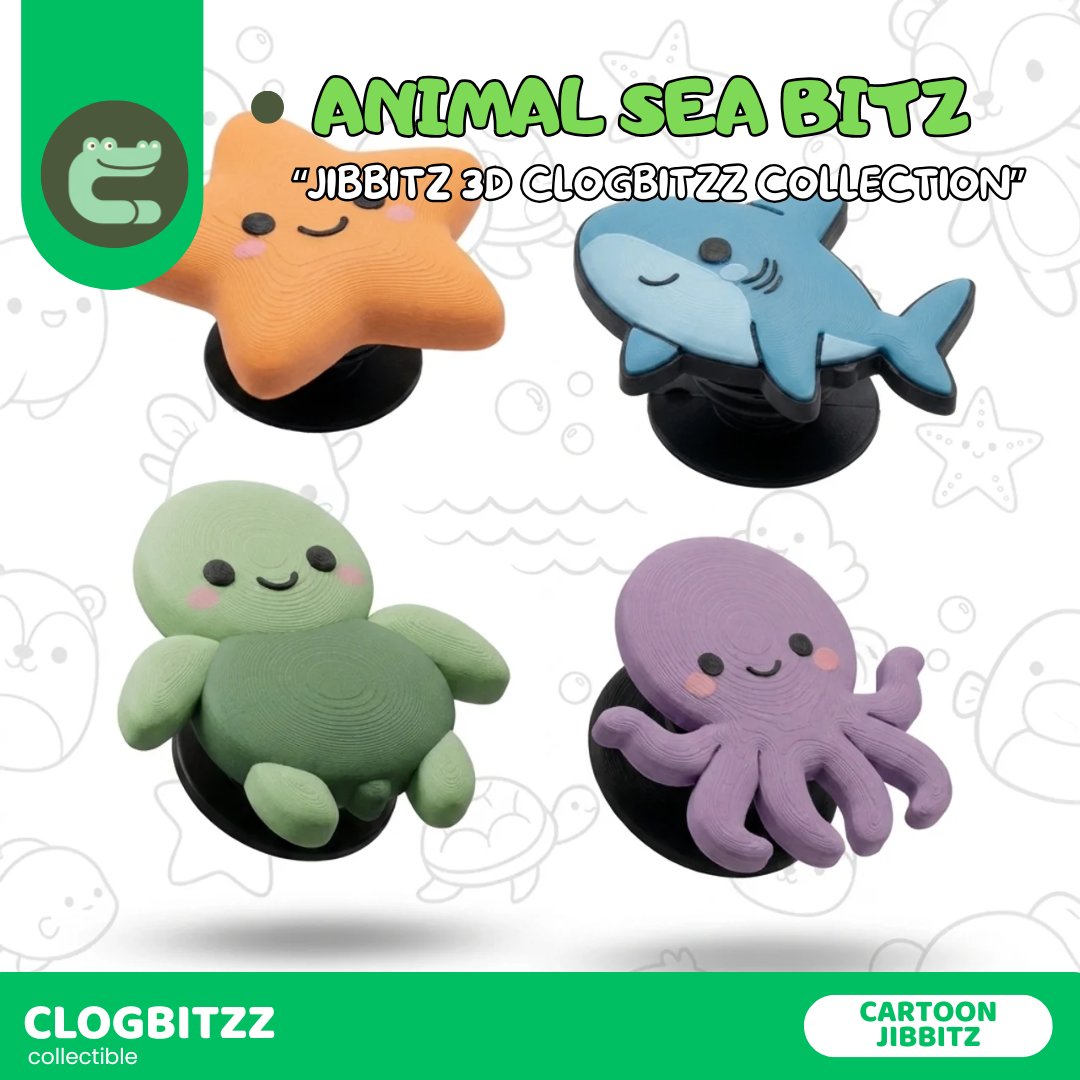 ANIMAL SEAS jibbitz crocs - hiasan sendal crocs jibbitz lucu | 3d print PLA PLASTIC 94