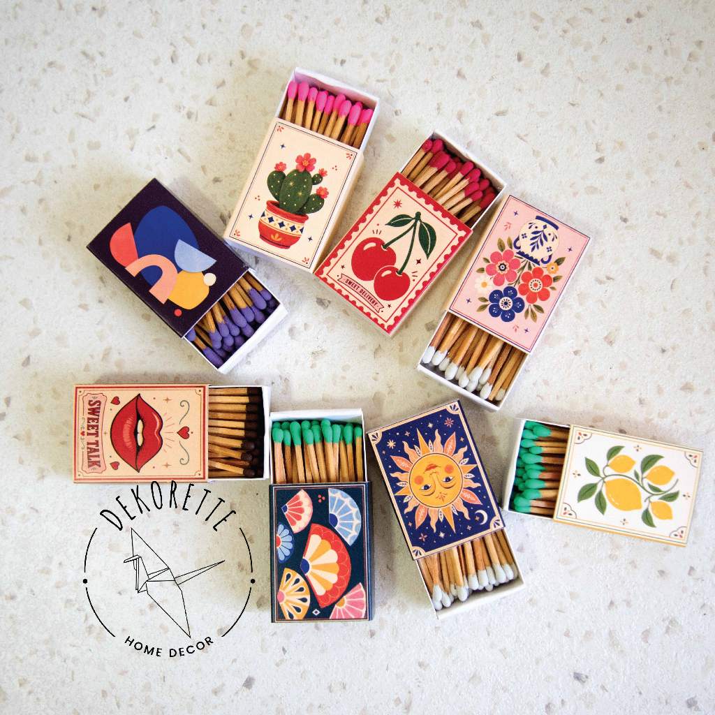 DEKORETTE - (15-5) korek api kayu aesthetic/Woodenstick/korek api panjang box