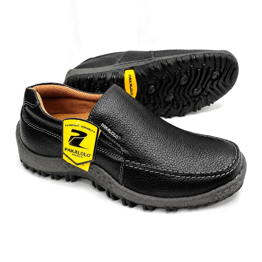 Sepatu Formal Pria Sepatu Kulit Pakalolo N8815 - Black