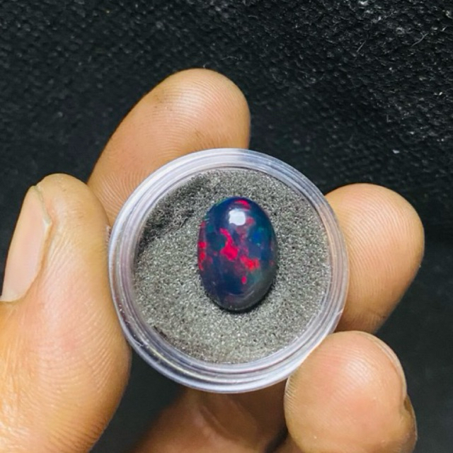 Kalimaya Black Opal Jarang Istimewa Layar Perak