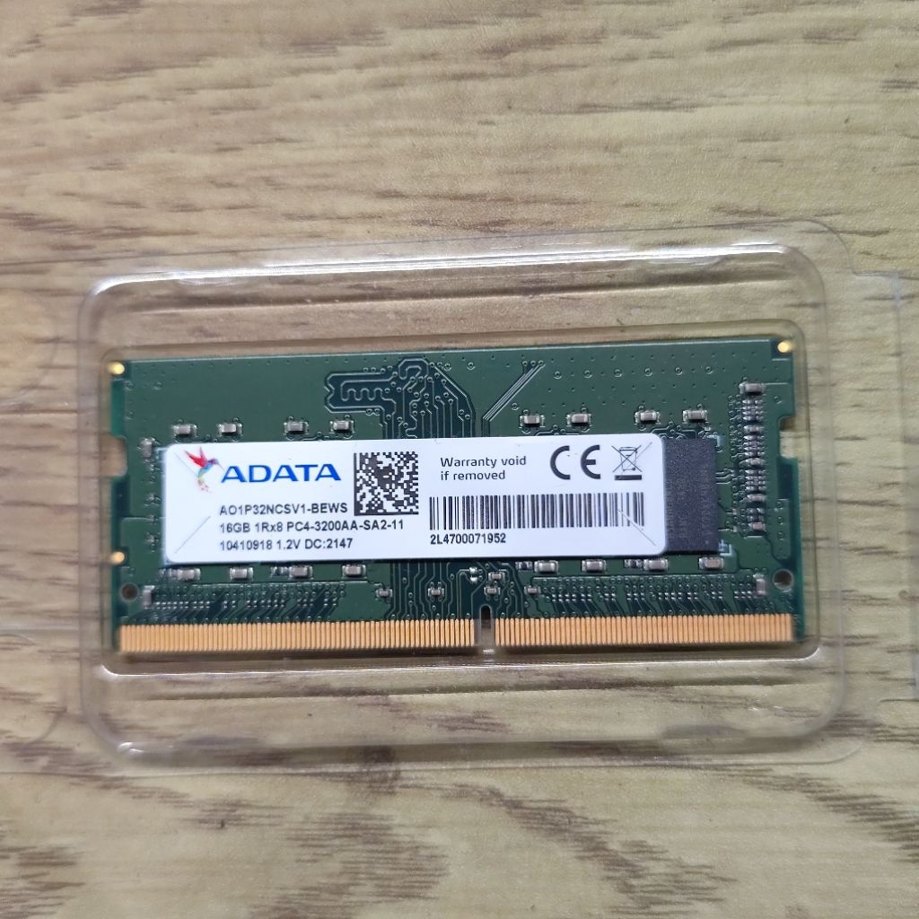RAM DDR4 16GB 3200 Mhz ADATA SODIMM LAPTOP ADATA RYZEN INTEL BEKAS
