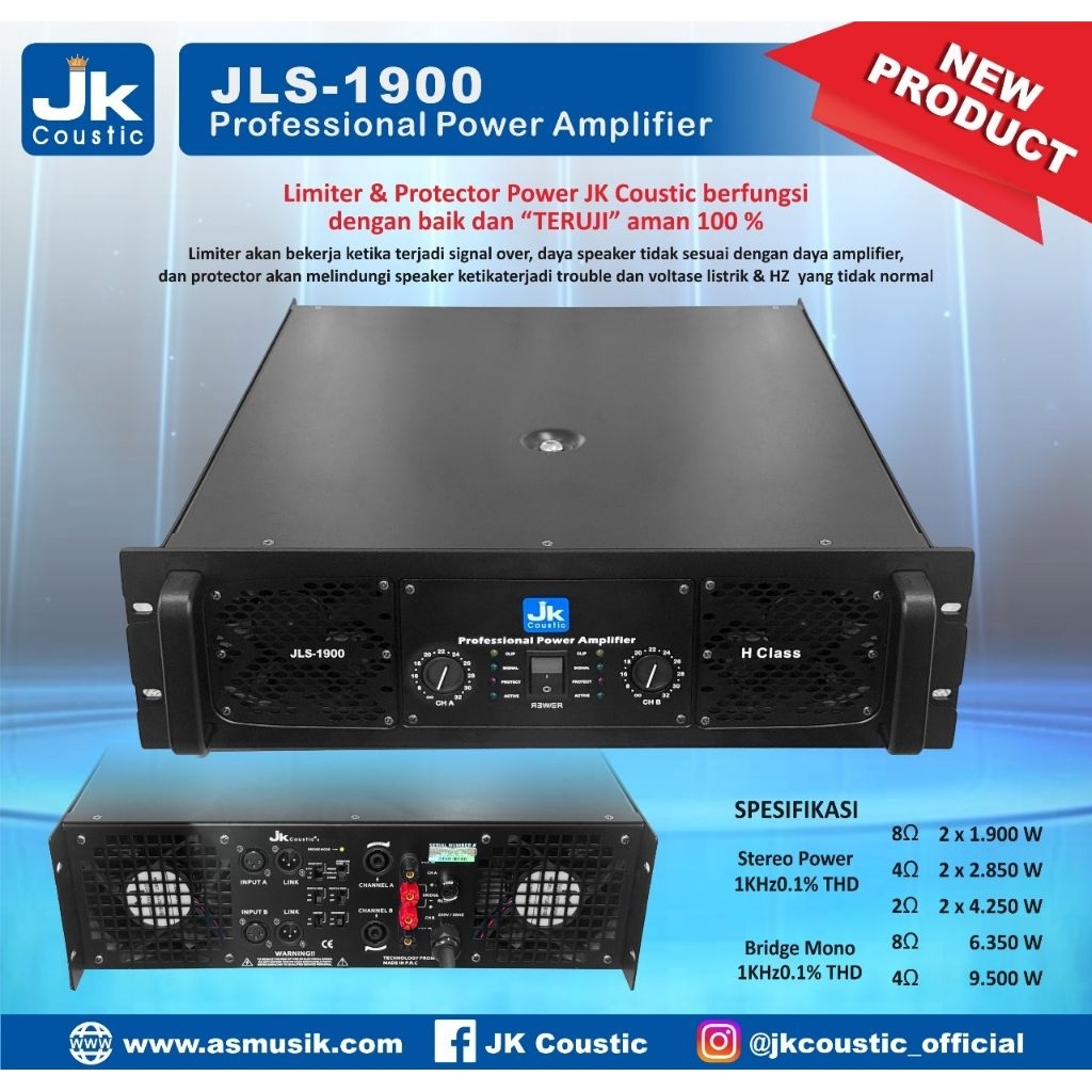 POWER JK COUSTIK JLS 1900/ Power Jk Coustik Jls 1900/power jk coustik jls 1900