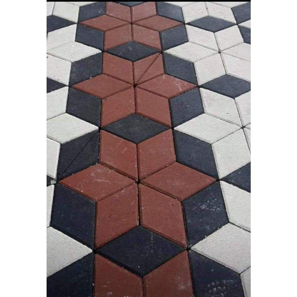 Paving Block 3D Warna Dekorasi Taman Rumah Koleksi Unik Motif 3D
