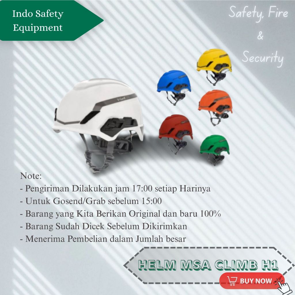 Helm MSA CLIMBING V-GARD H1 Lokal SNI / Helm MSA climbing fastrack