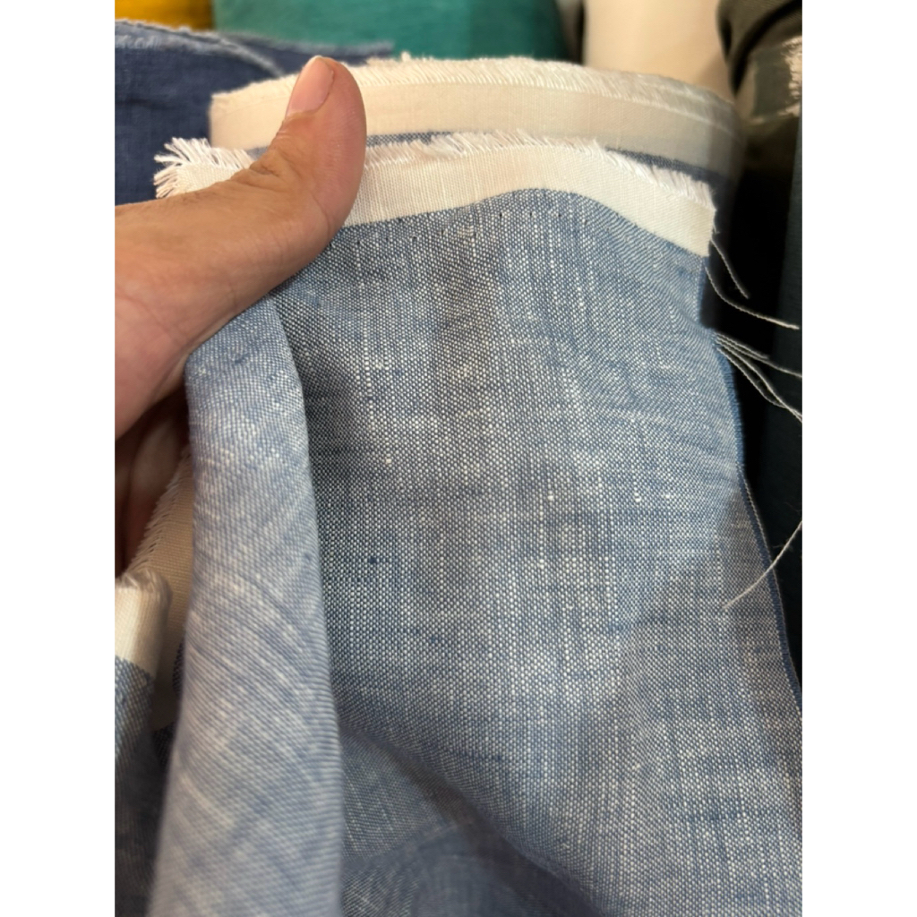 bahan pure linen // linen pure denim // linen pure garment