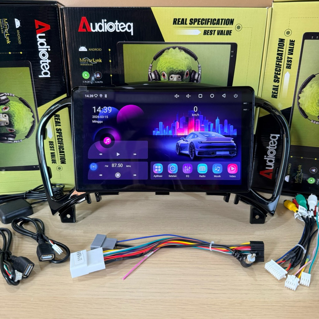 AUDIOTEQ ANDROID NISSAN JUKE HEAD UNIT ANDROID 9 INCH RAM 4/64 GB NISSAN JUKE