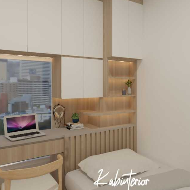 Custom Built-in wardrobe minimalist hpl luar-dalam