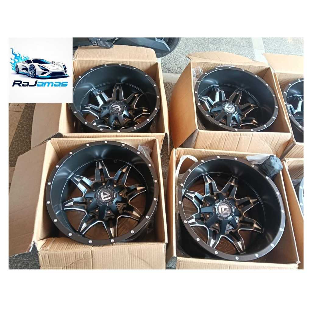 Velg Fuel Matte Black Milled Window Round Rivet With Bright Milled Finish