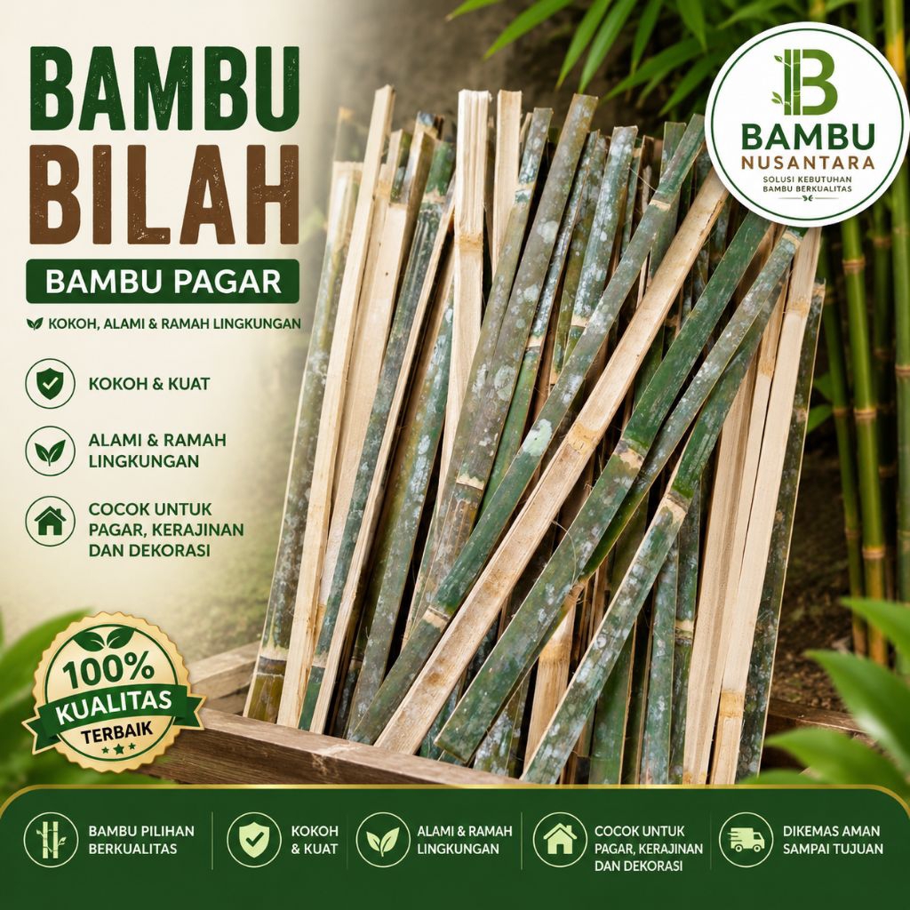 Bambu Bilah / Bambu Pagar | Bilah Bambu Berkualitas | Serbaguna
