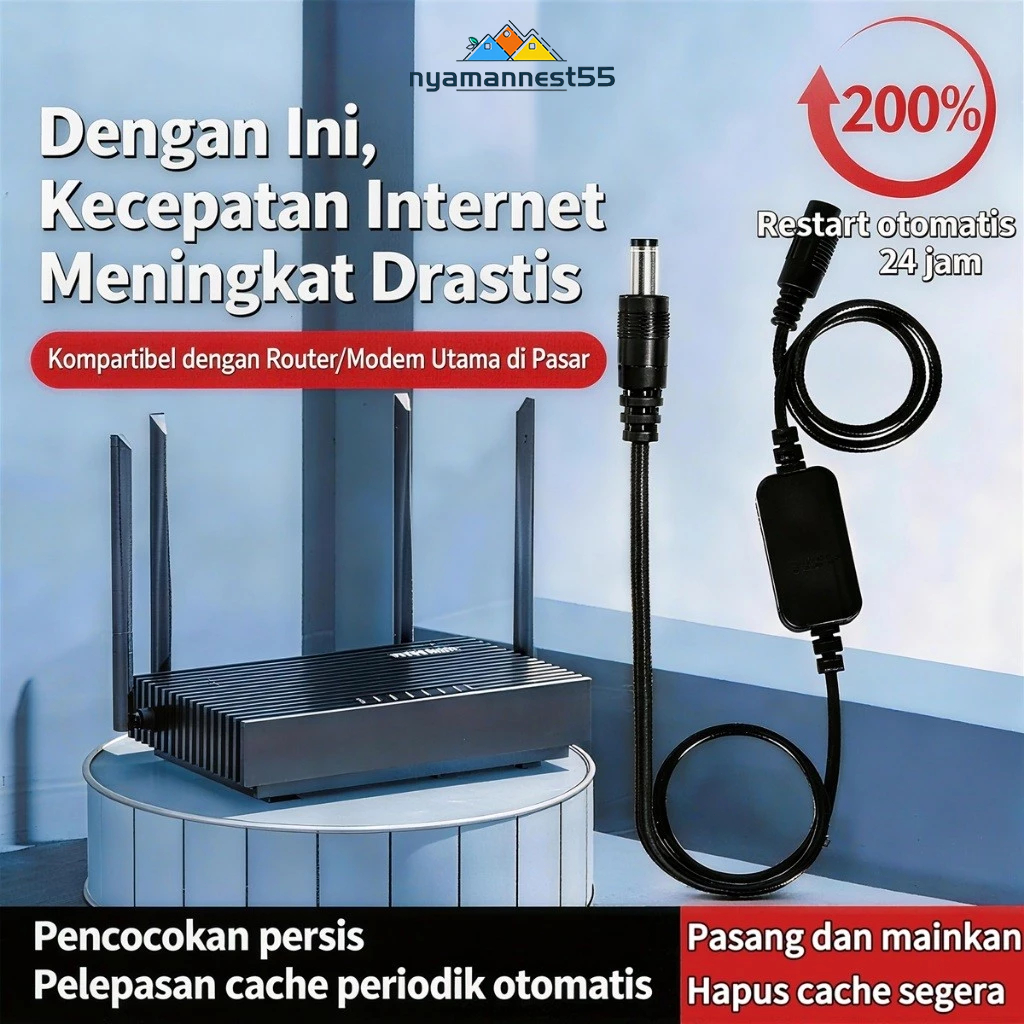 Router kabel restart otomatis wifi 24-hour reboot pengatur waktu penguat sinyall ruter wifi jarak ja
