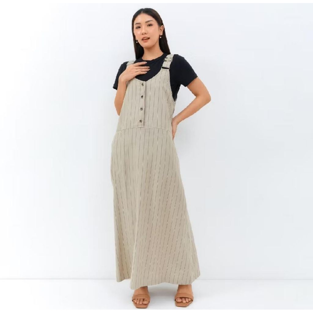 Overall C2 Trebich khaki-overall wanita