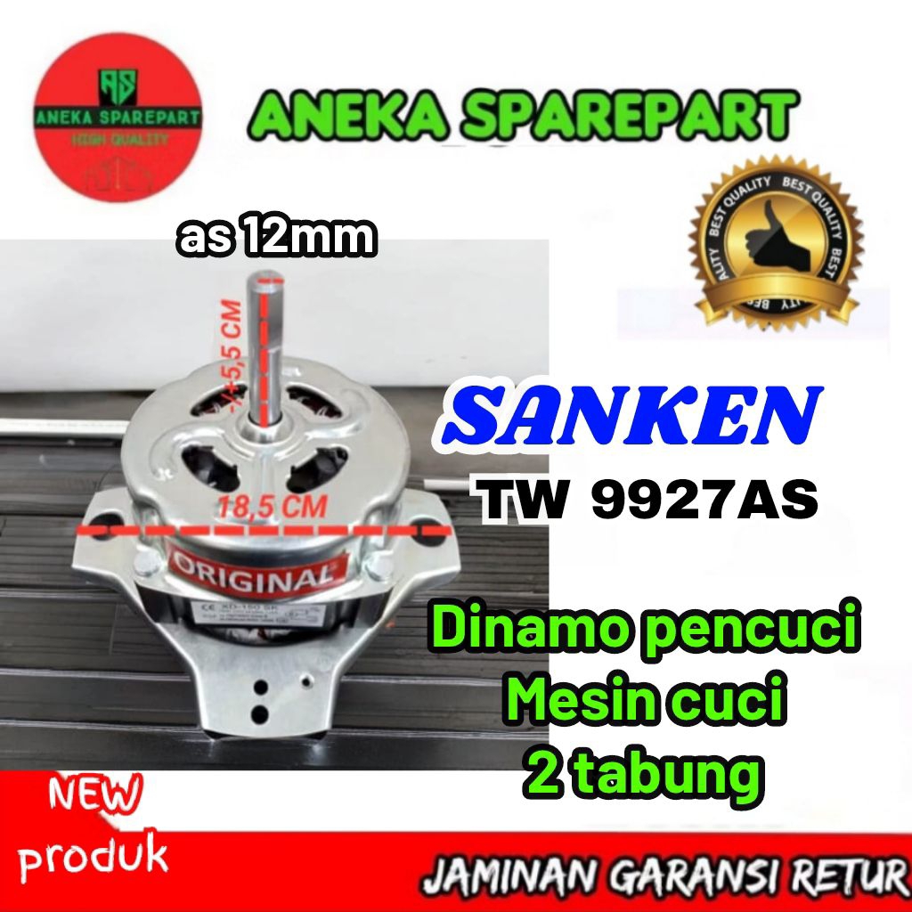 dinamo wash/pencuci mesin cuci SANKEN TW 9927 AS original tembaga