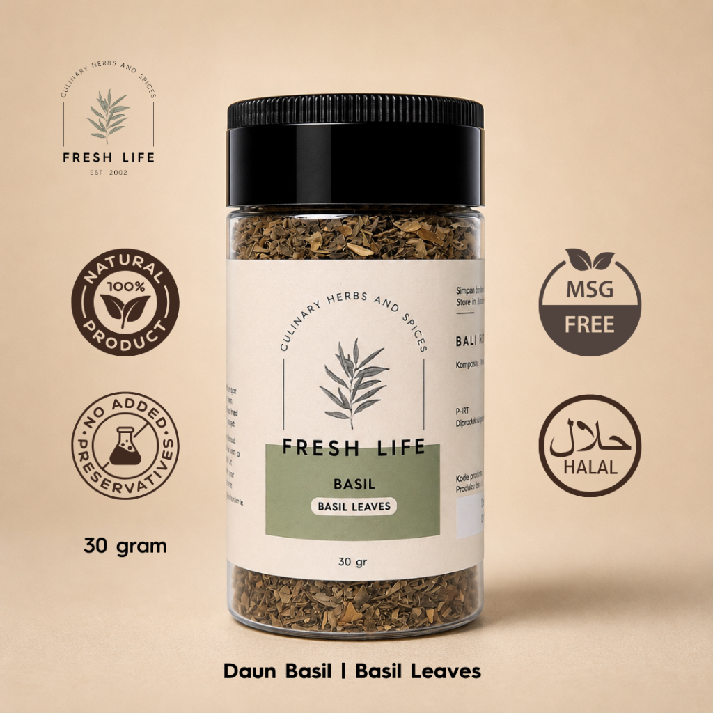 FRESH LIFE Daun Basil - Basil Leaves / Basil Leaf 30 gram
