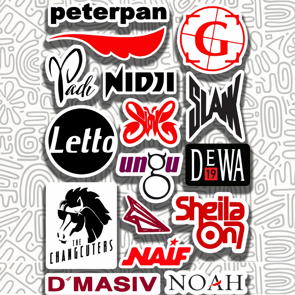 Sticker Band Peterpan Dewa  Slank The Changcuters || Stiker Noah Ungu Nidji