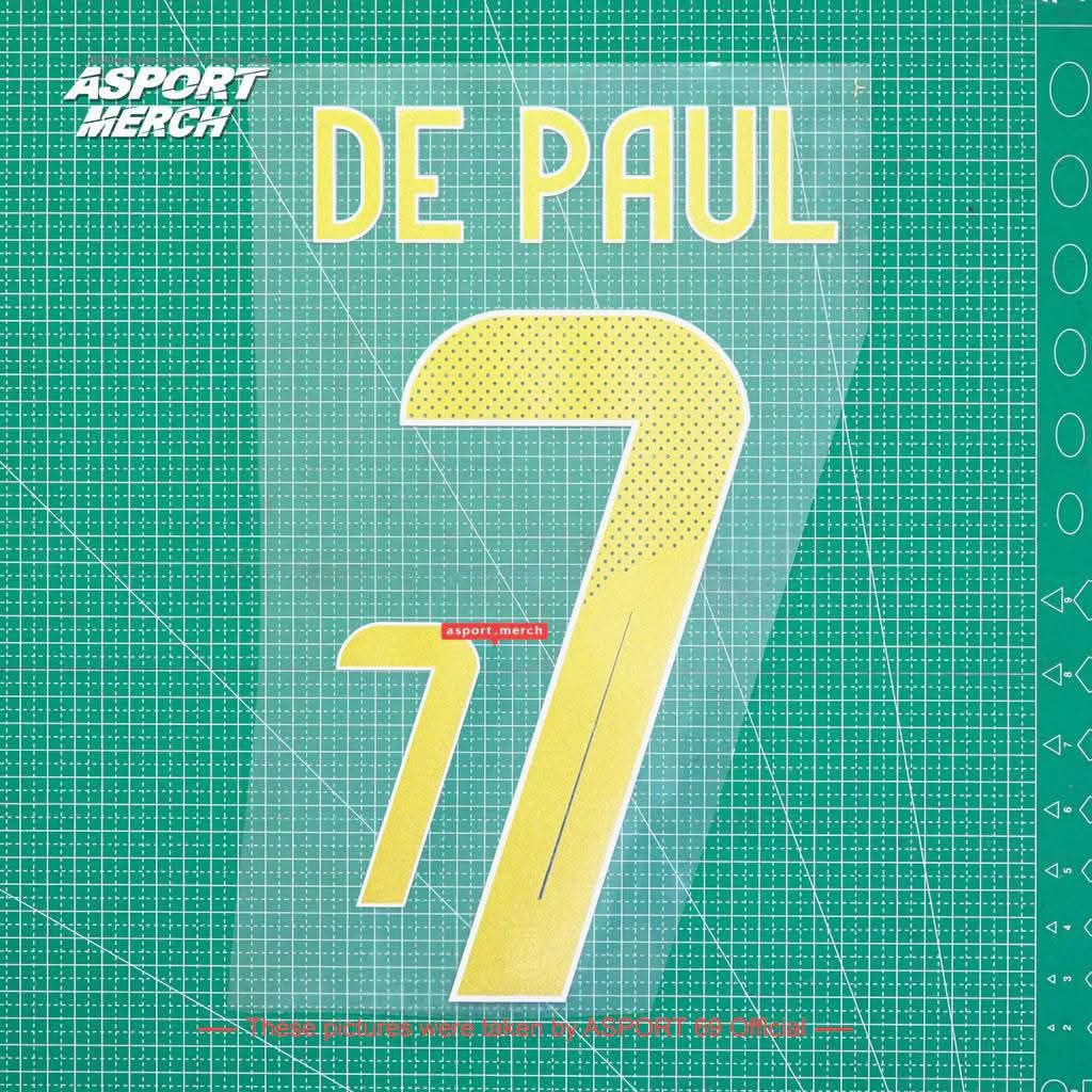 NAMESET DE PAUL ARGENTINA AWAY COPA 2024 2025 NAMESET ARGENTINA AWAY TERBARU COPA 2024