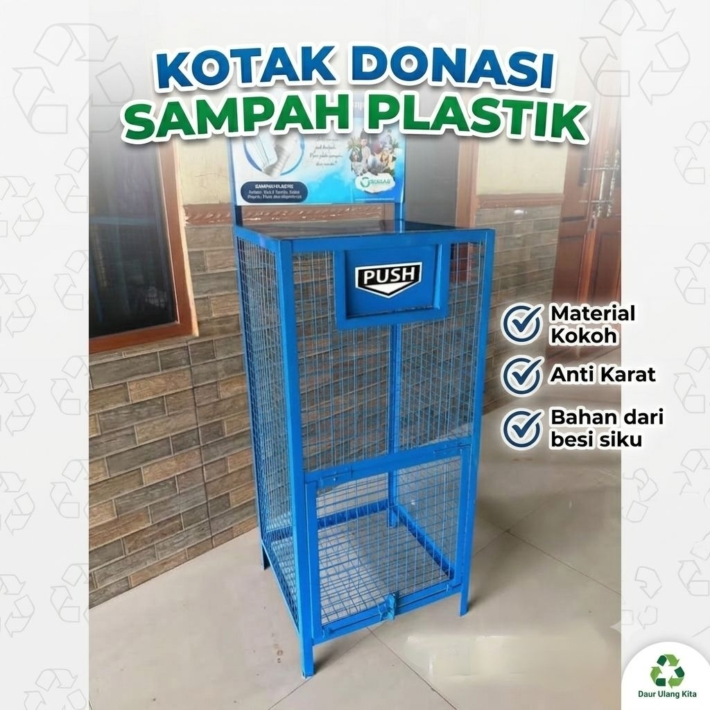 Kotak donasi sampah botol plastik box donasi sampah