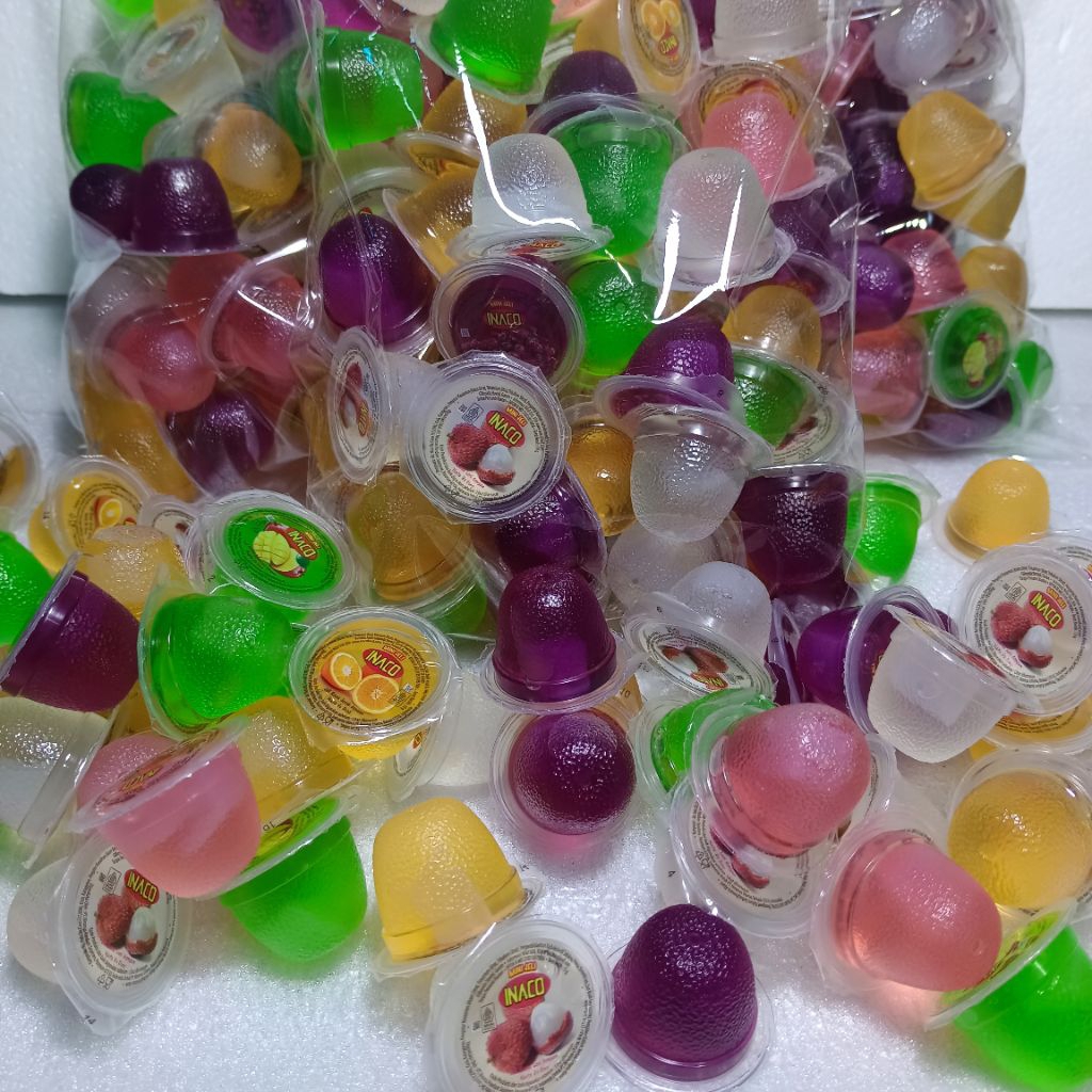 Jelly inaco 1kg manis, enak, dan gampang di simpang dan enak buat camilan di acara hari raya