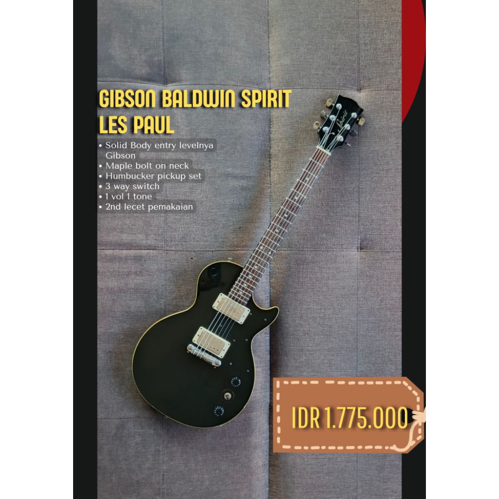 Gibson baldwin spirit les paul plus admin 10%