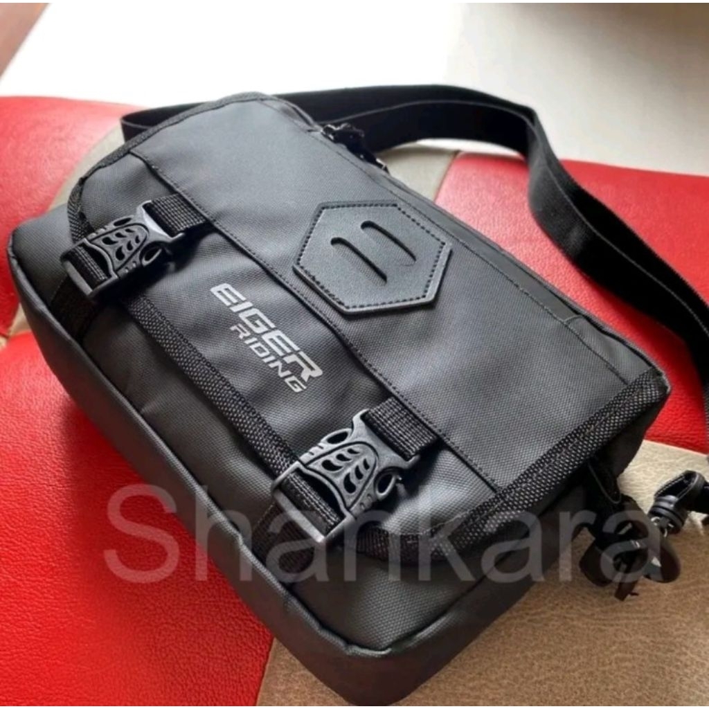 EIGER Selempang ridding full
waterproof/tas termurah/tas pria wanita/tas premium Slingbag Hitam